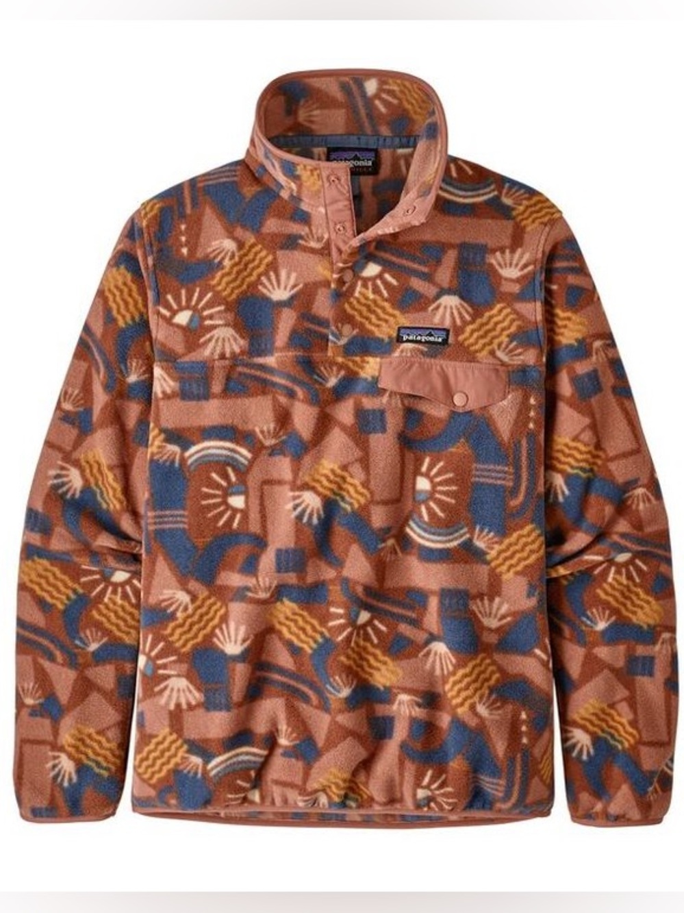 RARE NWOT Patagonia Synchilla Snap-T Pullover in Canyon Block Big Sisu Aztec